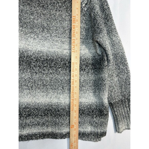 CHAPS Sweater Women's 2X Plus Knit Roll Neck Pullover Gray Stretch - Picture 6 of 9